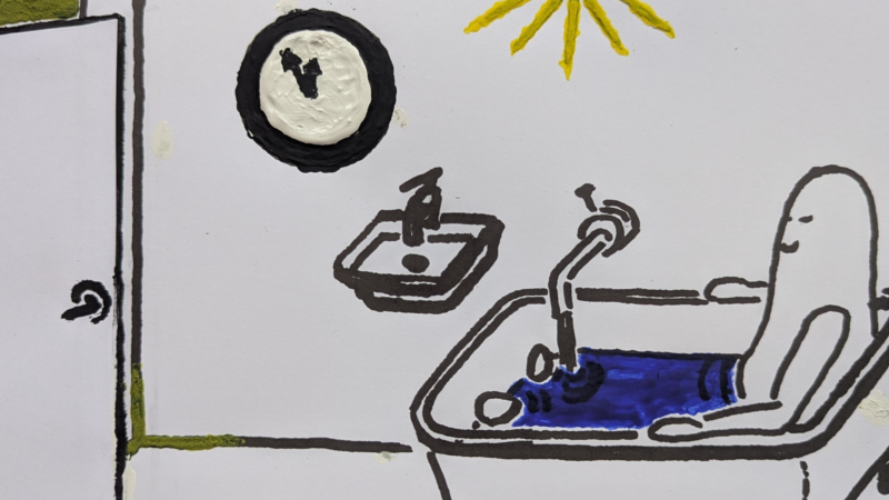 Das Universum in einem Badezimmer