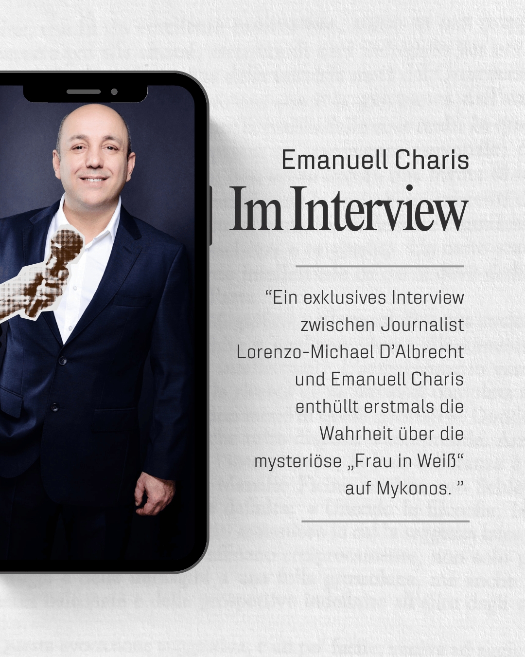 Exklusiv-Interview mit Emanuell Charis – Die Wahrheit über die Frau in Weiß erschüttert Europa!