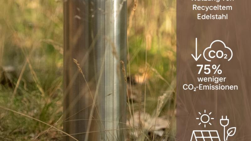 TRENDY AND NEW bringt Thermosflasche aus recyceltem Stahl