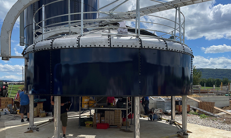 Spindelhubgetriebe ersetzen Kran im Silobau