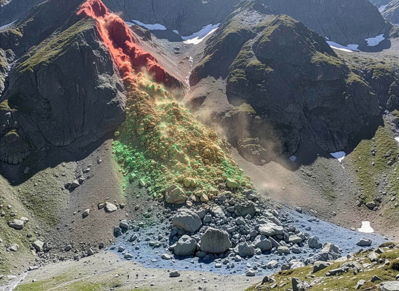 Schutz vor Gesteinslawinen mit Hilfe von Computer-Simulation