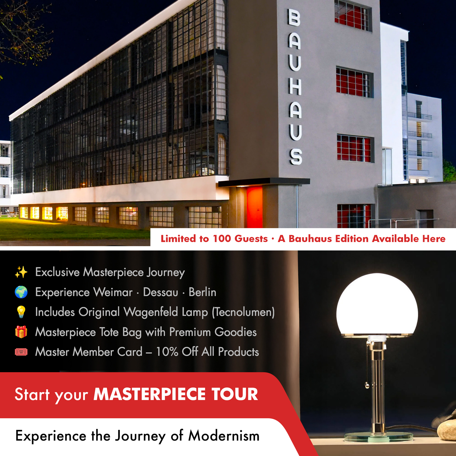 Bauhaus Experience startet limitierte Masterpiece Tour 2026