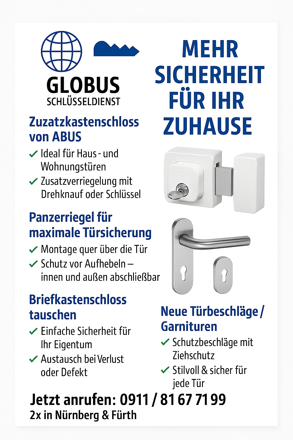 Modernisierung alter Türschlösser in Nürnberg, Fürth und Umgebung