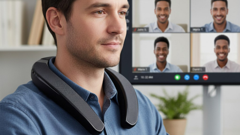 auvisio 2in1-Akku-TV-Nackenlautsprecher KH-535