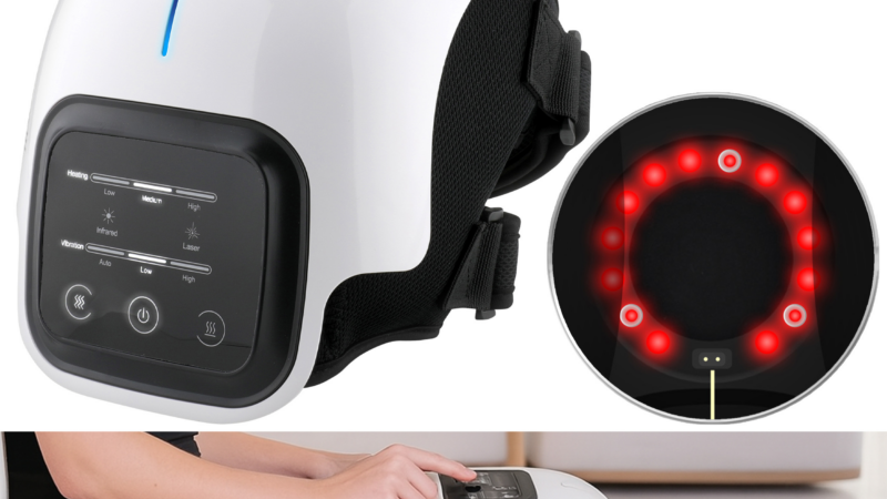 newgen medicals Akku-Knie-Massagegerät mit Infrarot