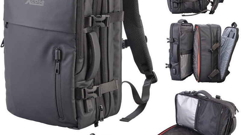 Xcase Handgepäck-Reiserucksack, Laptopfach, USB-Anschluss