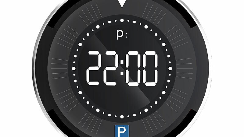 Lescars Digitale e-Parkscheibe, ECE, Solar