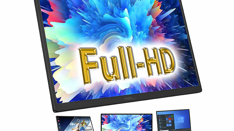 auvisio Mobiler Full-HD-IPS-Monitor EZM-315