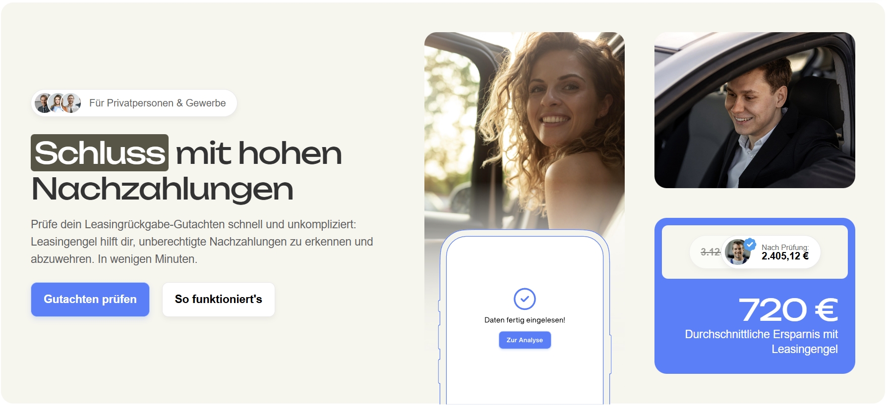 Mit Leasingengel überhöhte Nachzahlungen bei Fahrzeugrückgaben abwehren
