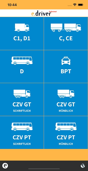 e.driver Professional – Theorieprüfung C1/D1