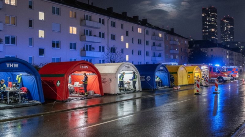 Modulare XXL Rettungszelte für Katastrophenschutz und Großschadenslagen