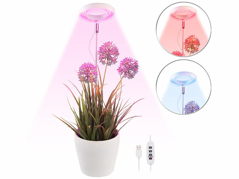 Lunartec Höhenverstellbare Vollspektrum-LED-Pflanzenlampe