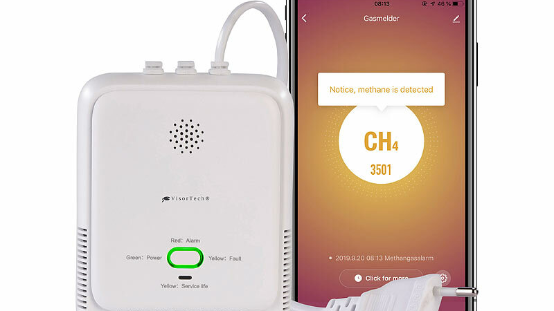 VisorTech Smarter Multi-Gasmelder für haushaltsübliche Gase