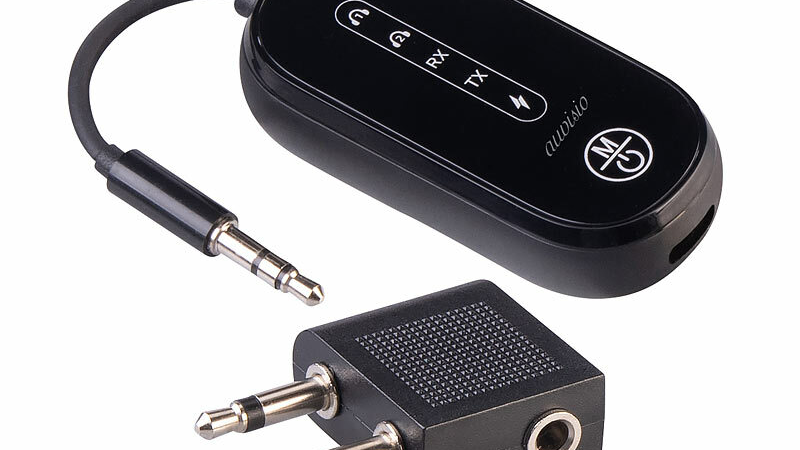 auvisio Audio-Transmitter & Receiver mit Flugzeugadapter