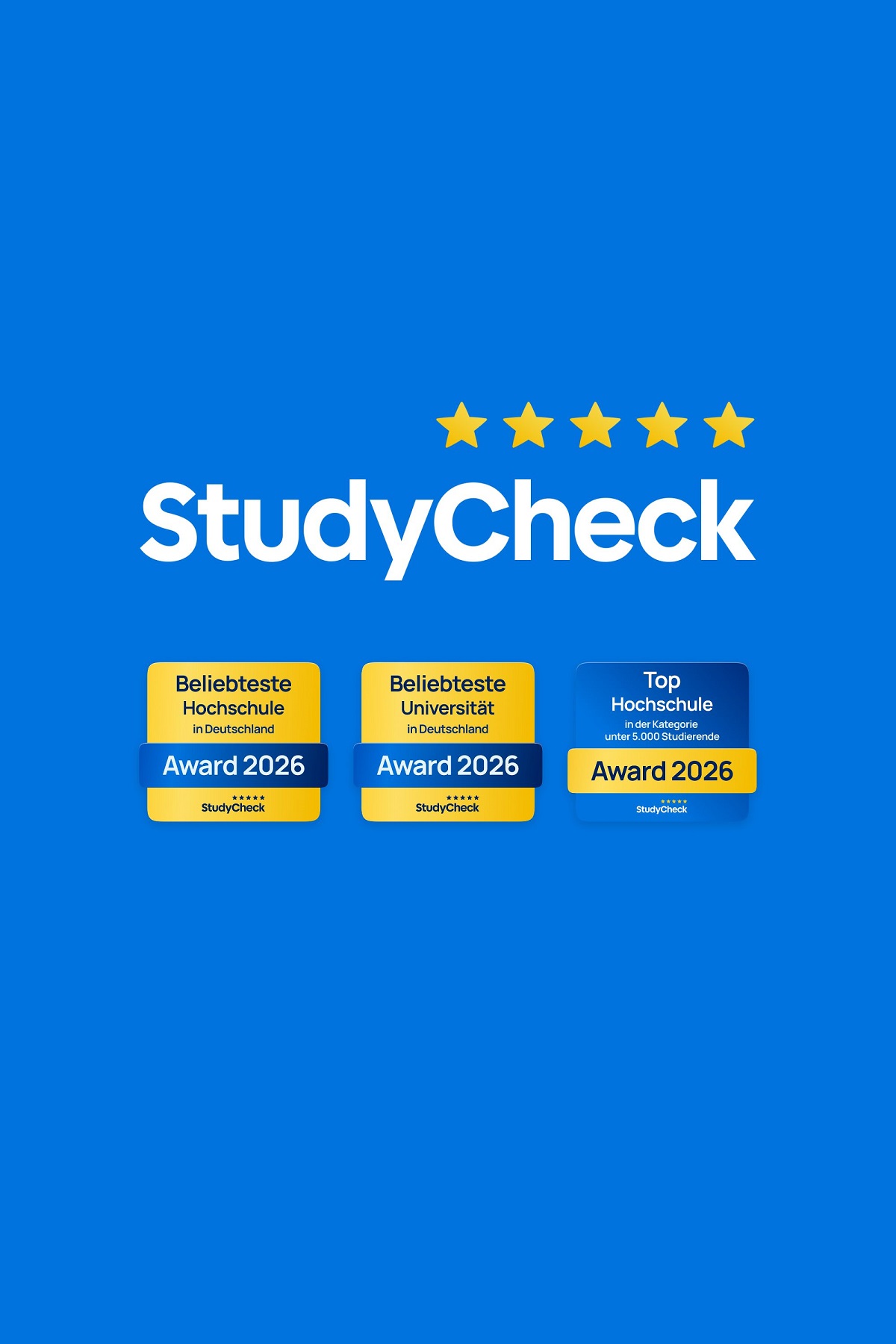 StudyCheck Award 2026: Diese Hochschulen überzeugen Studierende besonders