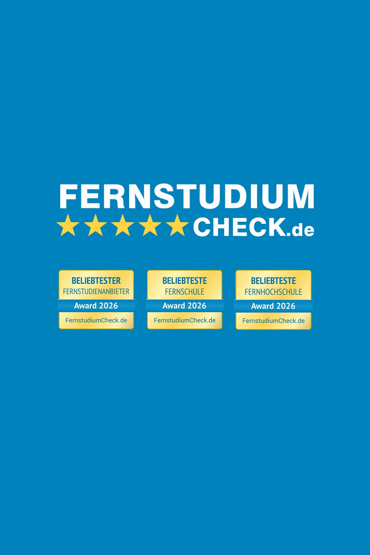FernstudiumCheck Award 2026: Diese Anbieter erzielen die höchste Zufriedenheit