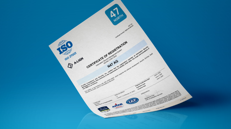 N47 AG erhält ISO 27001-Zertifizierung für Informationssicherheit