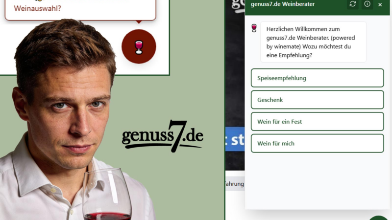 genuss7.de stellt seinen neuen Weinberater „Winemate“ vor