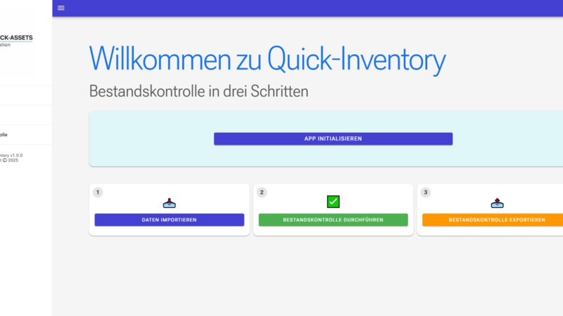 Quick-Inventory: Mobile Inventur für Anlagenbuchhaltung