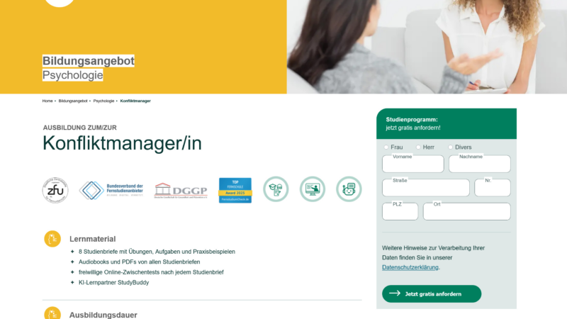 Mit dem neuen BTB-Fernlehrgang „Konfliktmanager/in“ Konflikte erkennen, verstehen und konstruktiv lösen