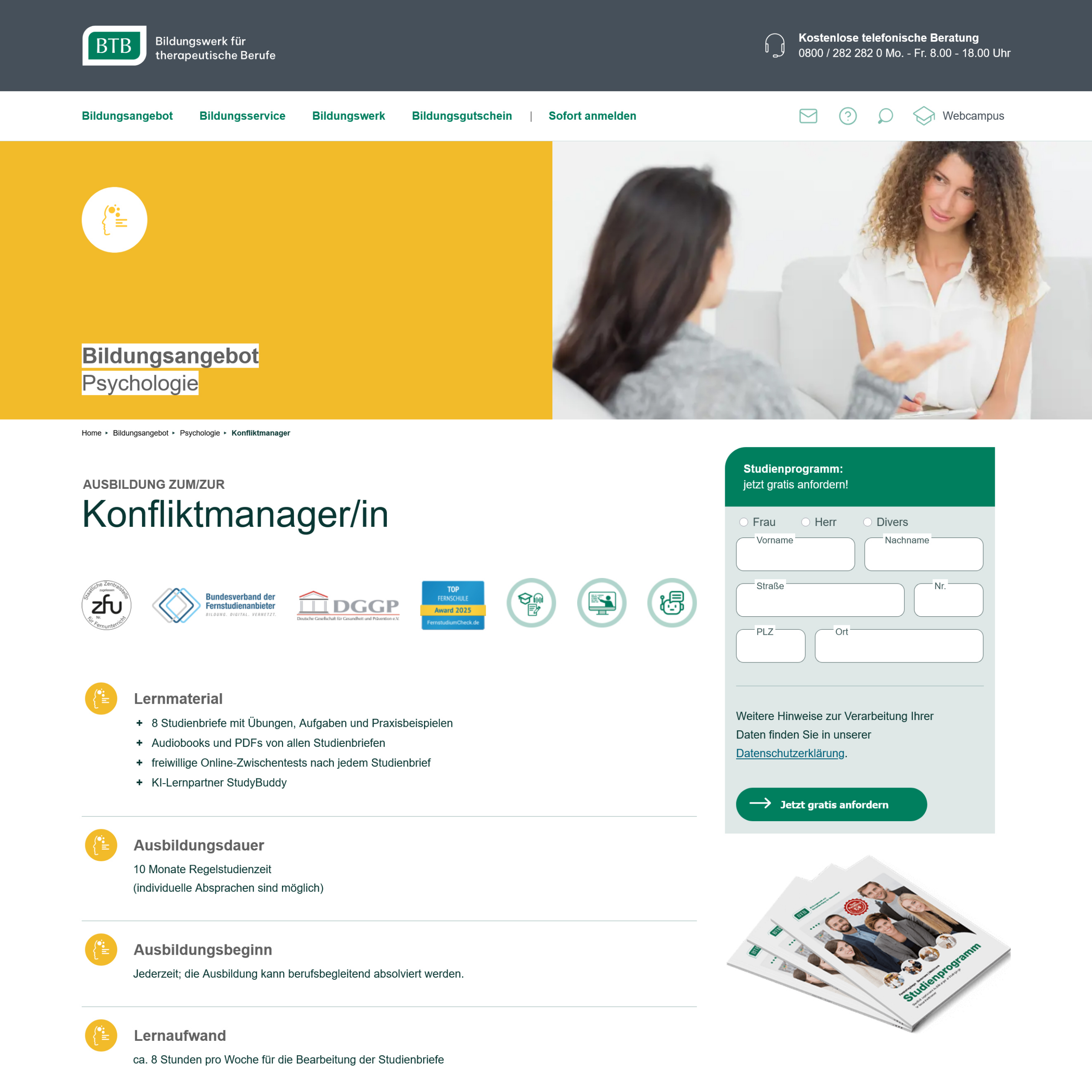 Mit dem neuen BTB-Fernlehrgang „Konfliktmanager/in“ Konflikte erkennen, verstehen und konstruktiv lösen