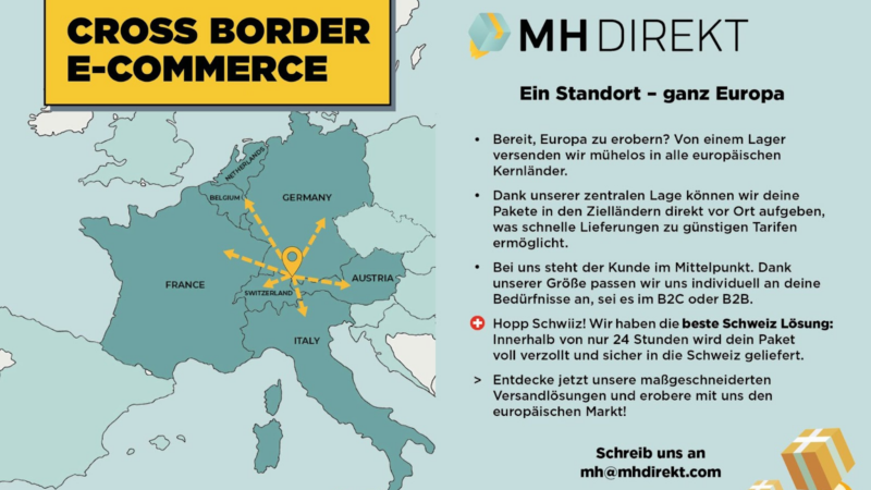MH Direkt revolutioniert den europäischen E-Commerce: Mit einem Lager ganz Europa erobern.