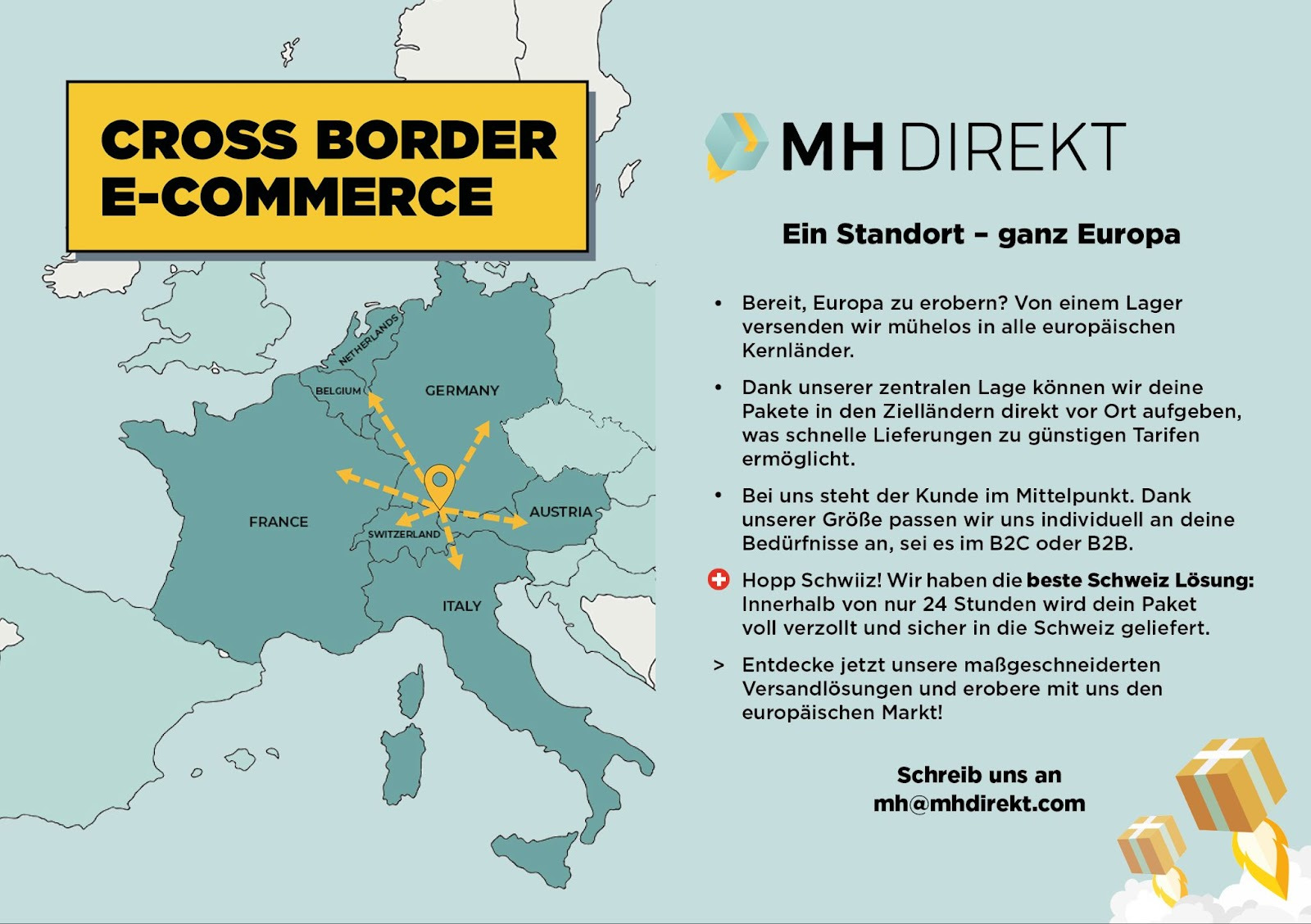 MH Direkt revolutioniert den europäischen E-Commerce: Mit einem Lager ganz Europa erobern.