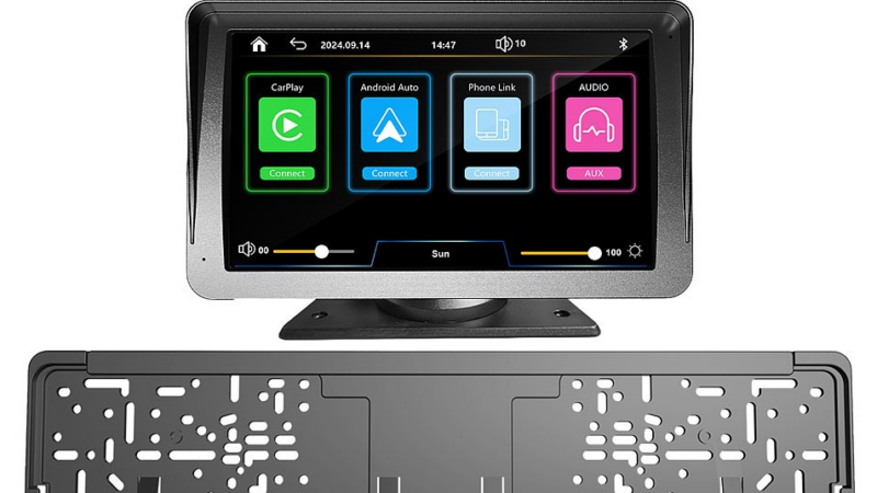 Lescars Kabelloses Solar-Funk-Rückfahrkamera-Set PA-755