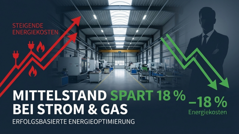 Mittelstand spart 18 Prozent bei Strom und Gas