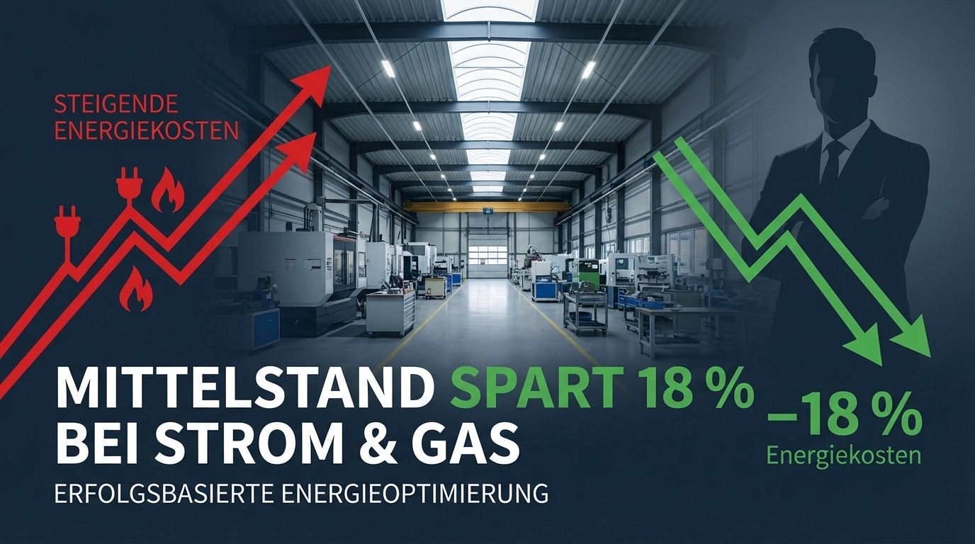 Mittelstand spart 18 Prozent bei Strom und Gas