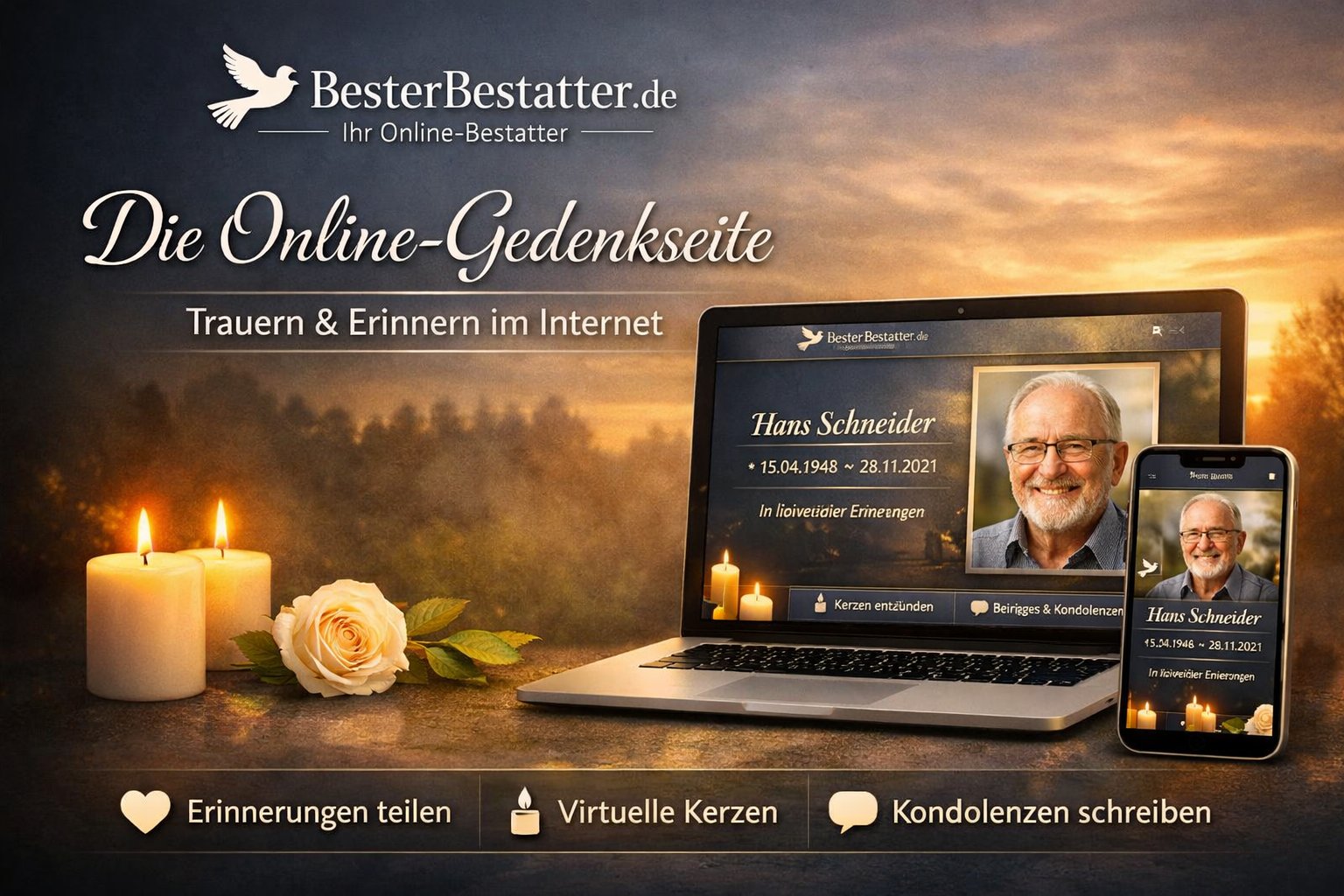 BesterBestatter.de startet neue Online-Gedenkseiten