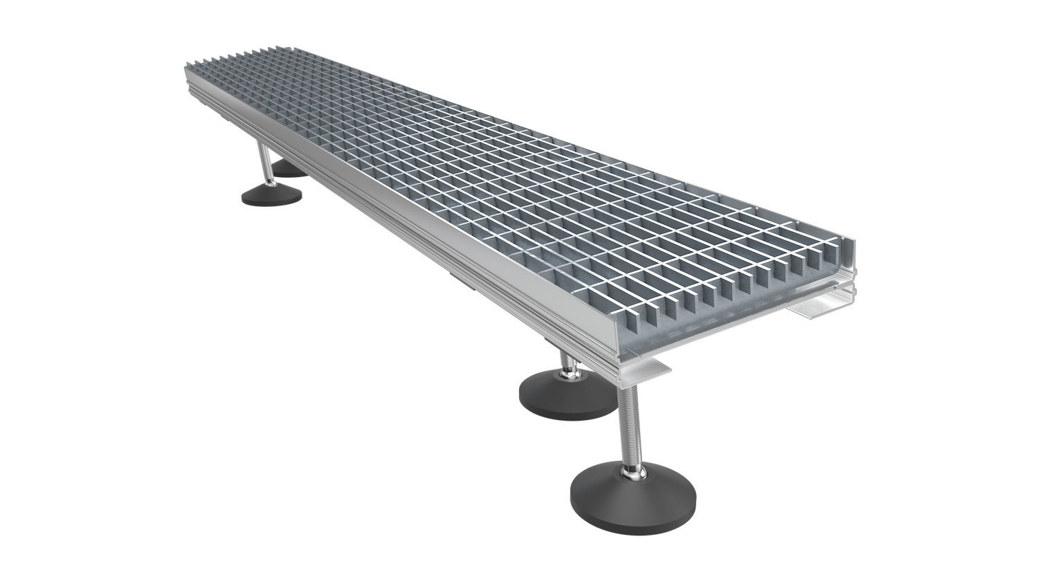 Neue Gitterrost-Optik trifft ultraflache Entwässerung