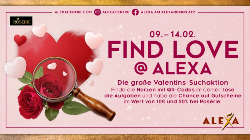 Find Love @ ALEXA: Große Valentins-Suchaktion