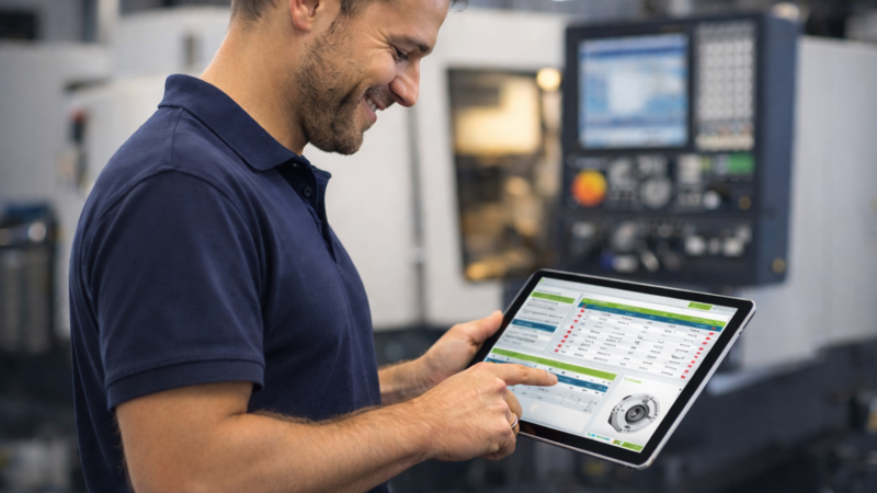 Neue Web-Applikationen für die Fertigung: Infomonitor und BDE-Terminal erweitern das MES von Sack EDV-Systeme