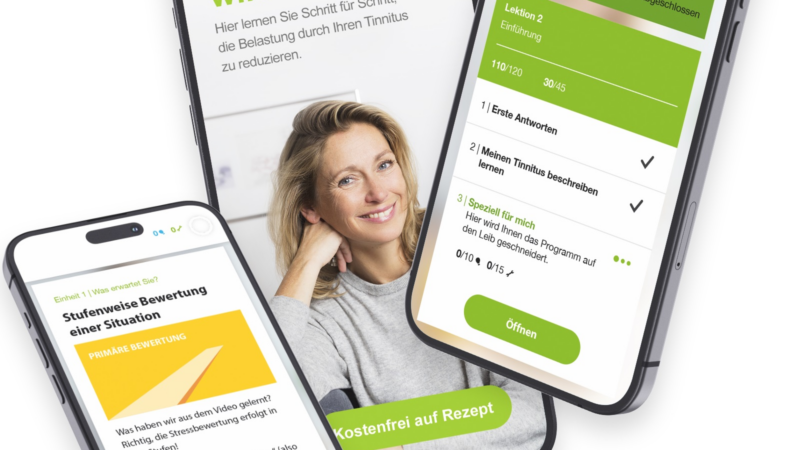 Klinische Studie belegt: „Meine Tinnitus App“ senkt die Tinnitus-Belastung