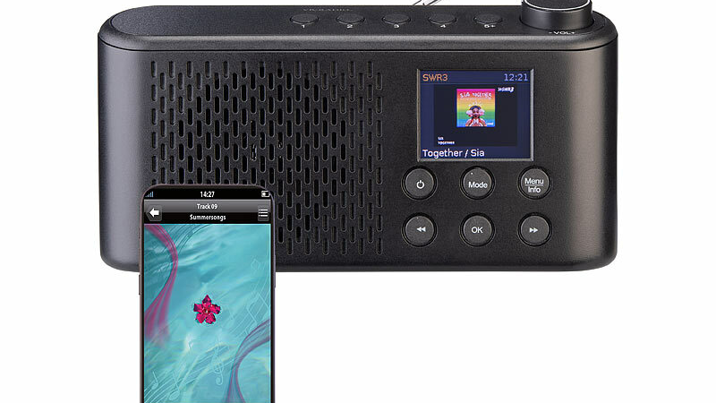 VR-Radio Mobiles Akku-Digitalradio mit DAB+/FM