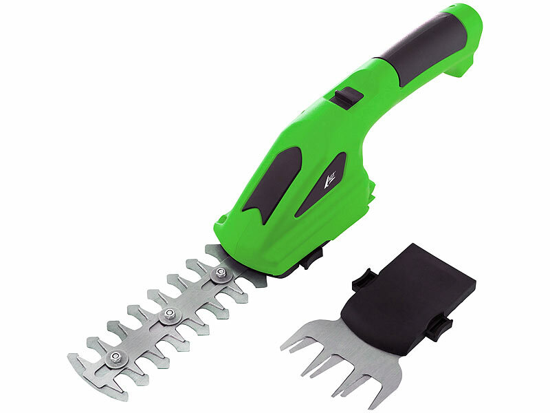 AGT Akku-Gartenschere mit 2 Aufsätzen