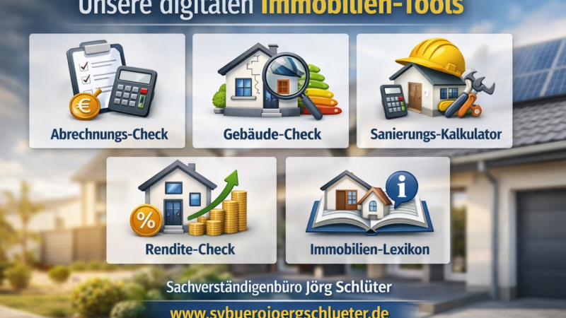 Neue Online-Tools für Immobilienbesitzer: Gebäude-Check, Sanierungs-Kalkulator und Rendite-Analyse jetzt online