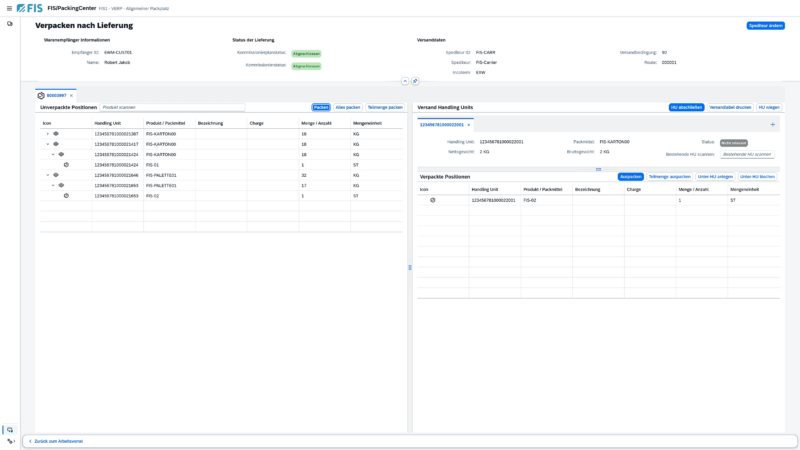FIS/PackingCenter: Neue Logistiklösung für das Verpacken direkt im SAP-Lagerprozess