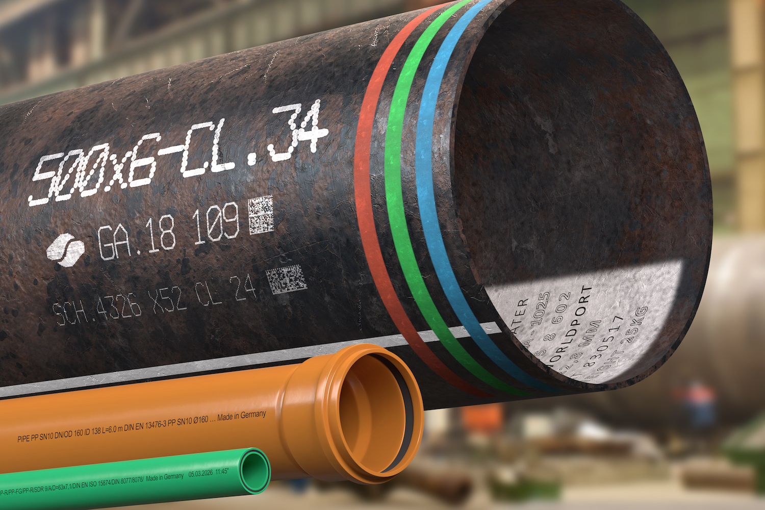 Kennzeichnung gibt jedem Rohr eine Identität