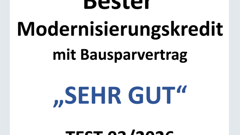 Modernisieren mit verlässlicher Finanzierung: Sparda-Bank Nürnberg eG zählt zu den Testsiegern bundesweit