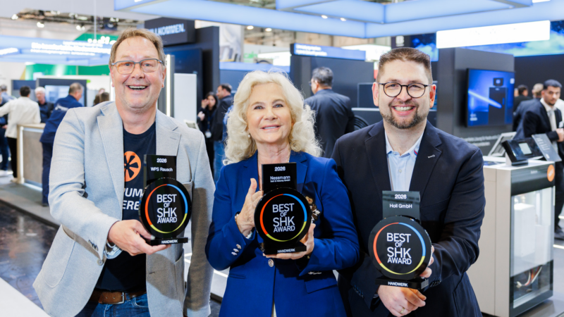 Best of SHK Award 2026 für das Handwerk:  Auszeichnungen für Wärmewende, Gesundbad und Wiki-Betriebsorganisation