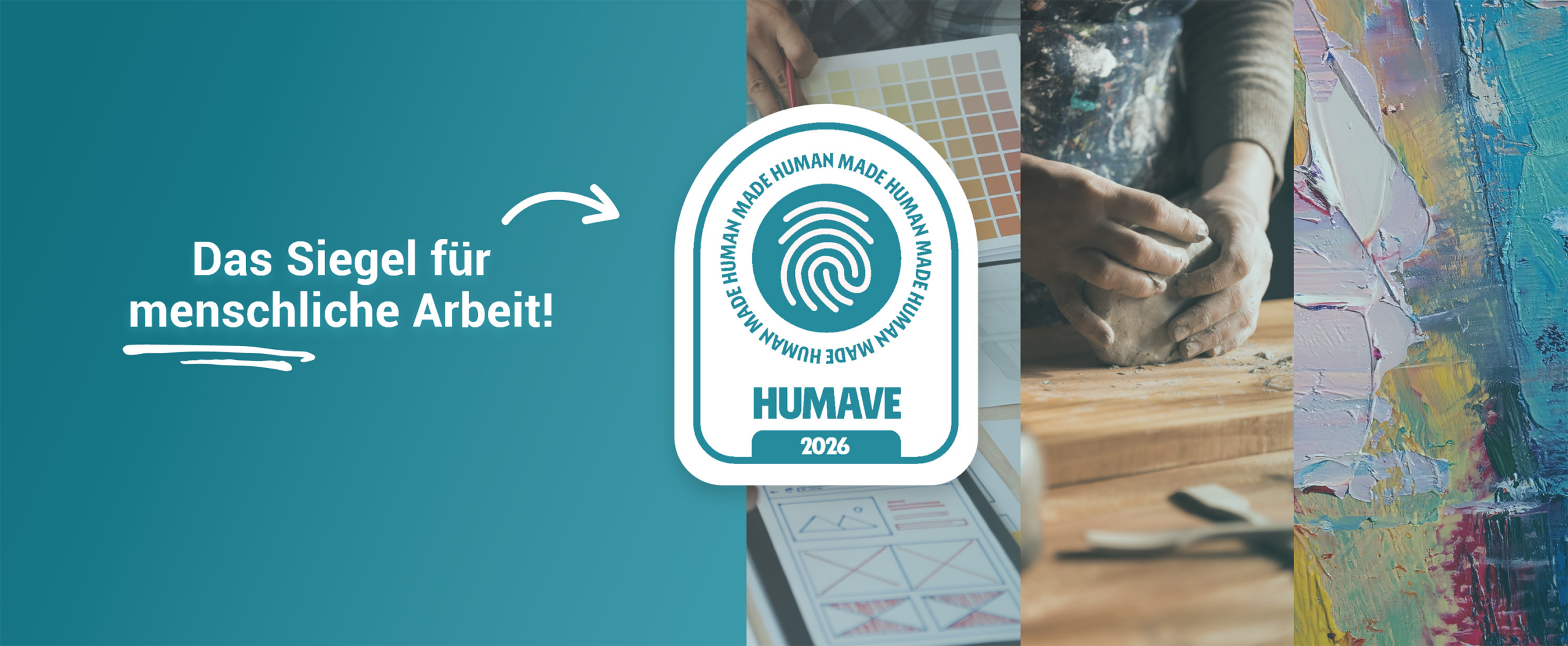 Echt oder KI? HUMAVE startet neues Siegel für echte menschliche Arbeit