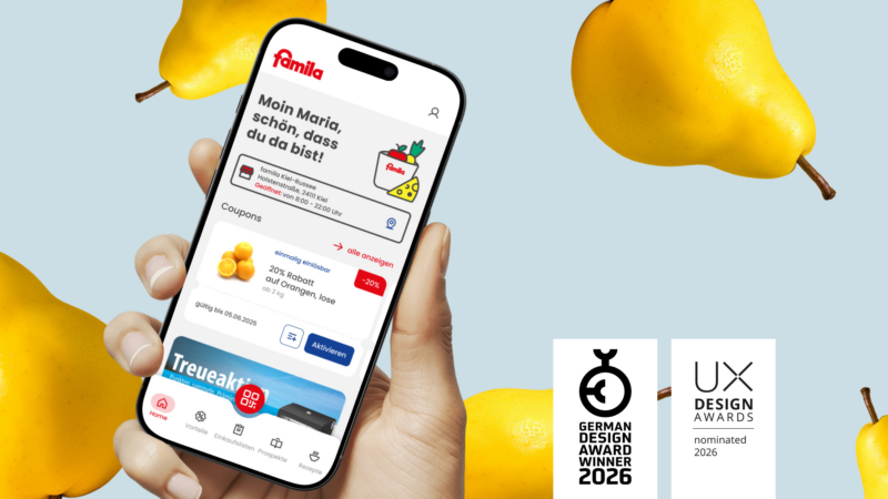 Chroma X und Bartels-Langness gewinnen German Design Award 2026 für famila GO und Markant GO