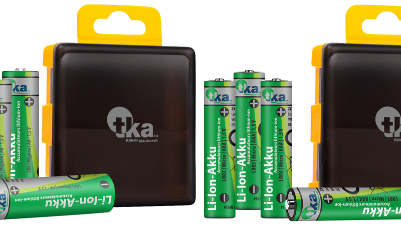 tka Köbele Akkutechnik 4er-Set Li-Ion-Akkus AA/AAA,wiederaufladbar