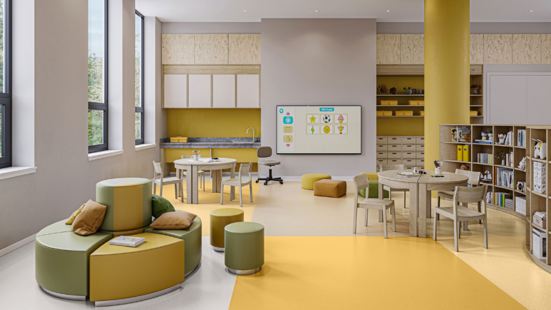 Tarkett präsentiert 4 neue Vinyl- und Teppichfliesen