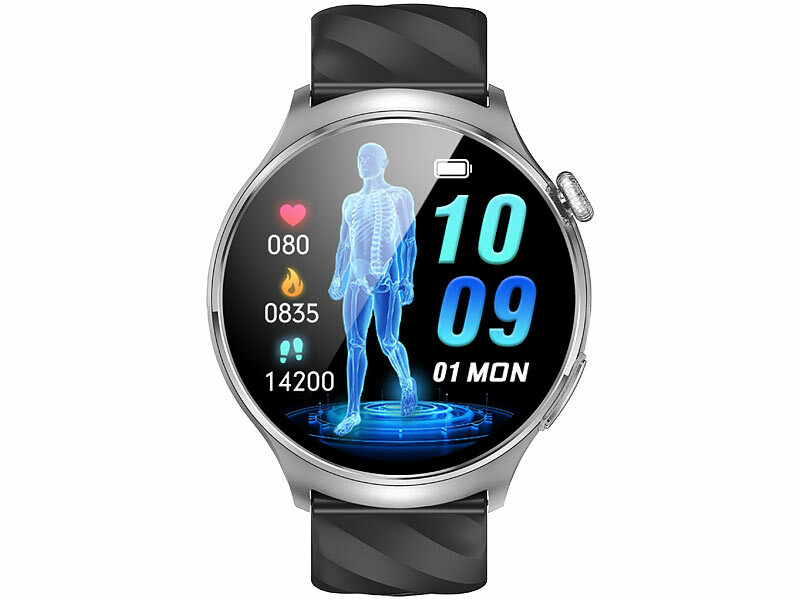 newgen medicals Vitaluhr FBT-230 mit App, AMOLED